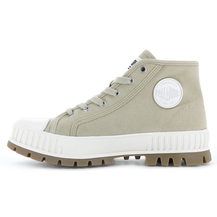 Palladium Pallashock Mid OG High Tops Women's Sneakers Light Green | UK E357-VGK